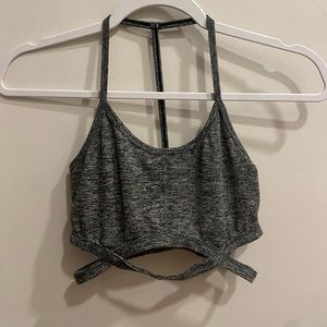 Free people movement heather grey sports bra